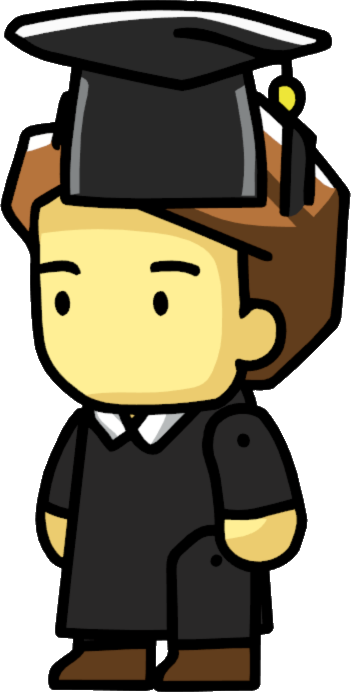 Graduate Png - Scribblenauts Graduate (351x692), Png Download