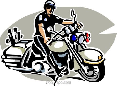 Motorcycle Cop Royalty Free Vector Clip Art Illustration - Police My Daddy My Hero Oval Ornament (480x354), Png Download