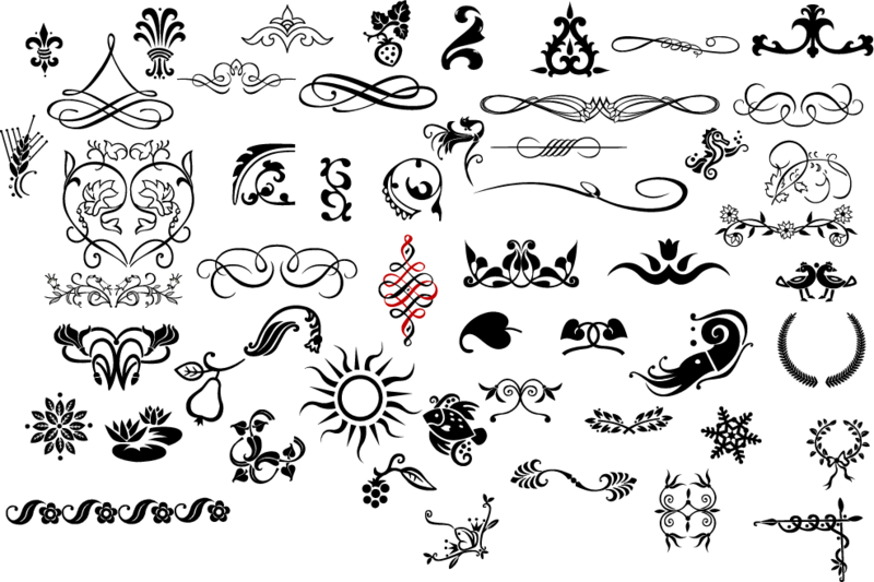 Ornaments And Flourishes Free Download - Western Vector Png (720x480), Png Download