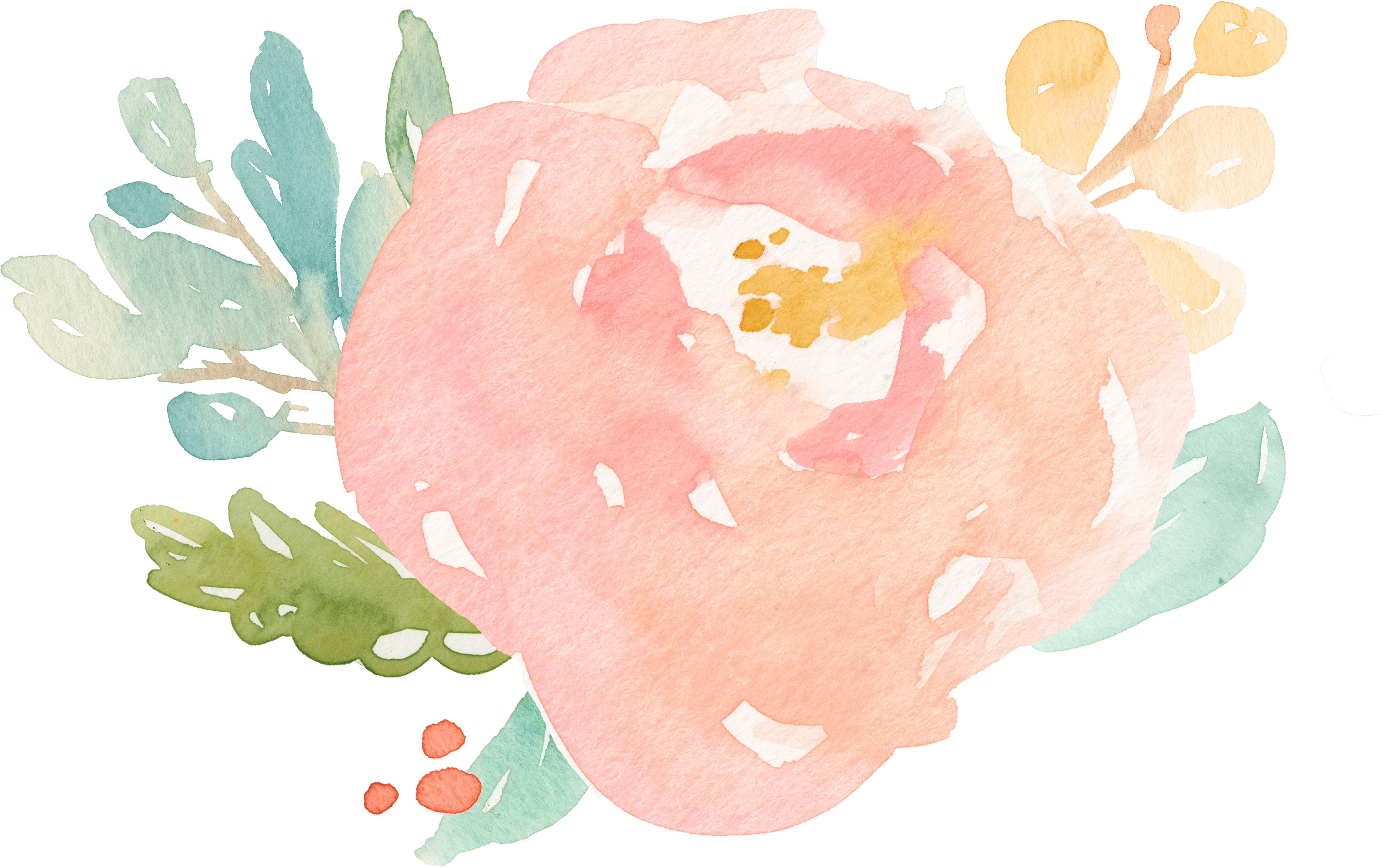 I've Been There Too, But For A Long Time, I've Been - Watercolor Flower Background (3909x2458), Png Download