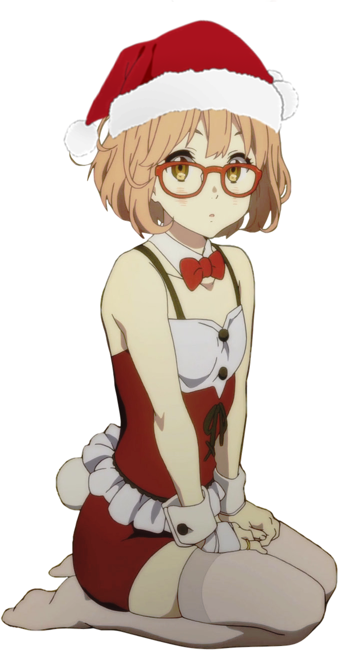 Santa Hat Transparent Tumblr Download - Mirai Kuriyama Transparent (805x1314), Png Download