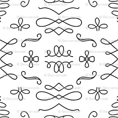 Calligraphers' Flourishes Black On White - Calligraphy (400x400), Png Download