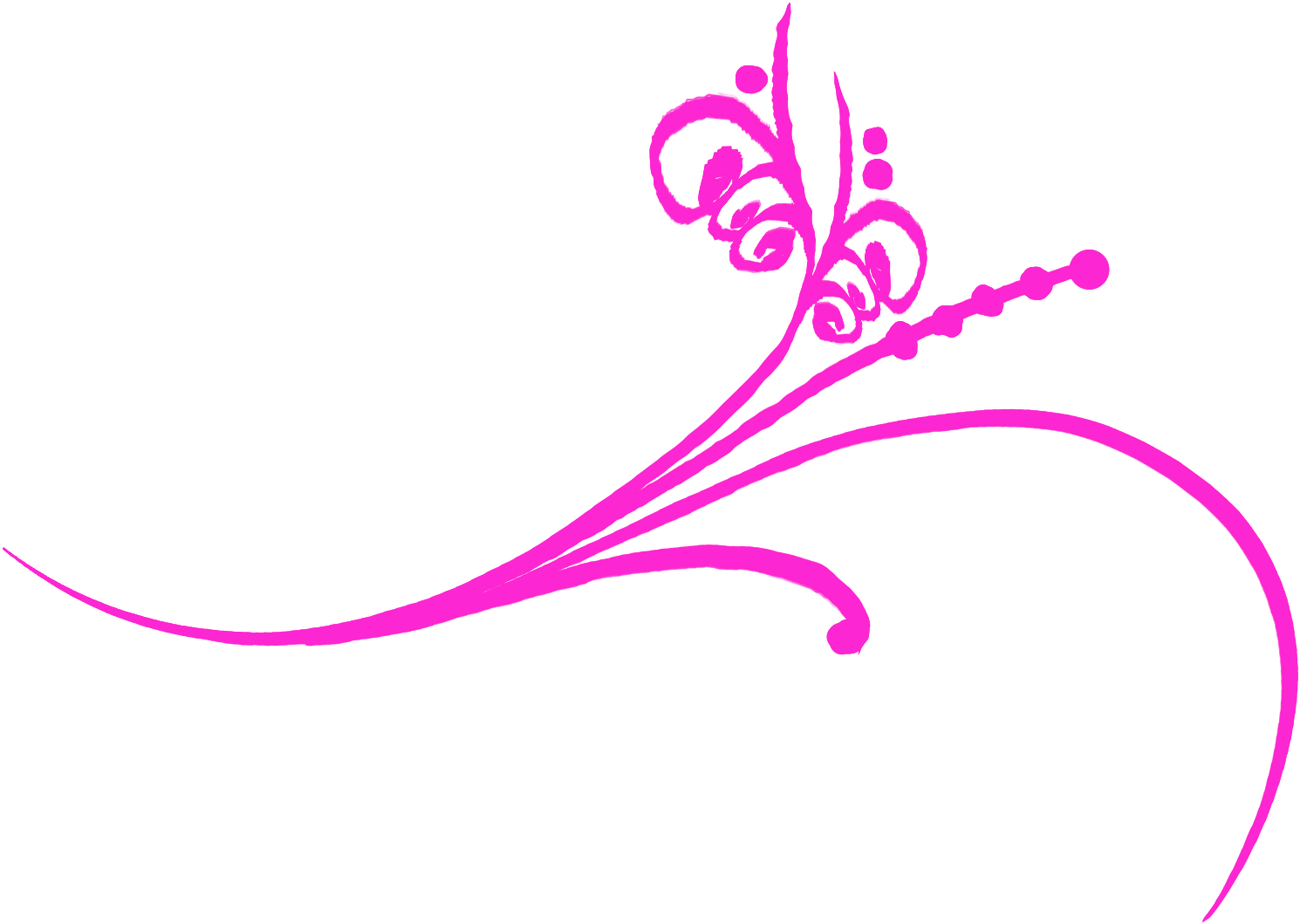 Pink Flourish Clipart - Pink Flourish Png (1600x1175), Png Download
