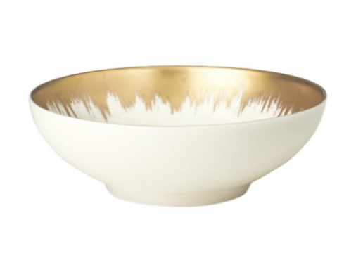 Aura Opal And Gold Brushstroke Cereal Bowl By Belleandjune - Kim Seybert Opal Golden Brushstroke Cereal Bowl (515x500), Png Download