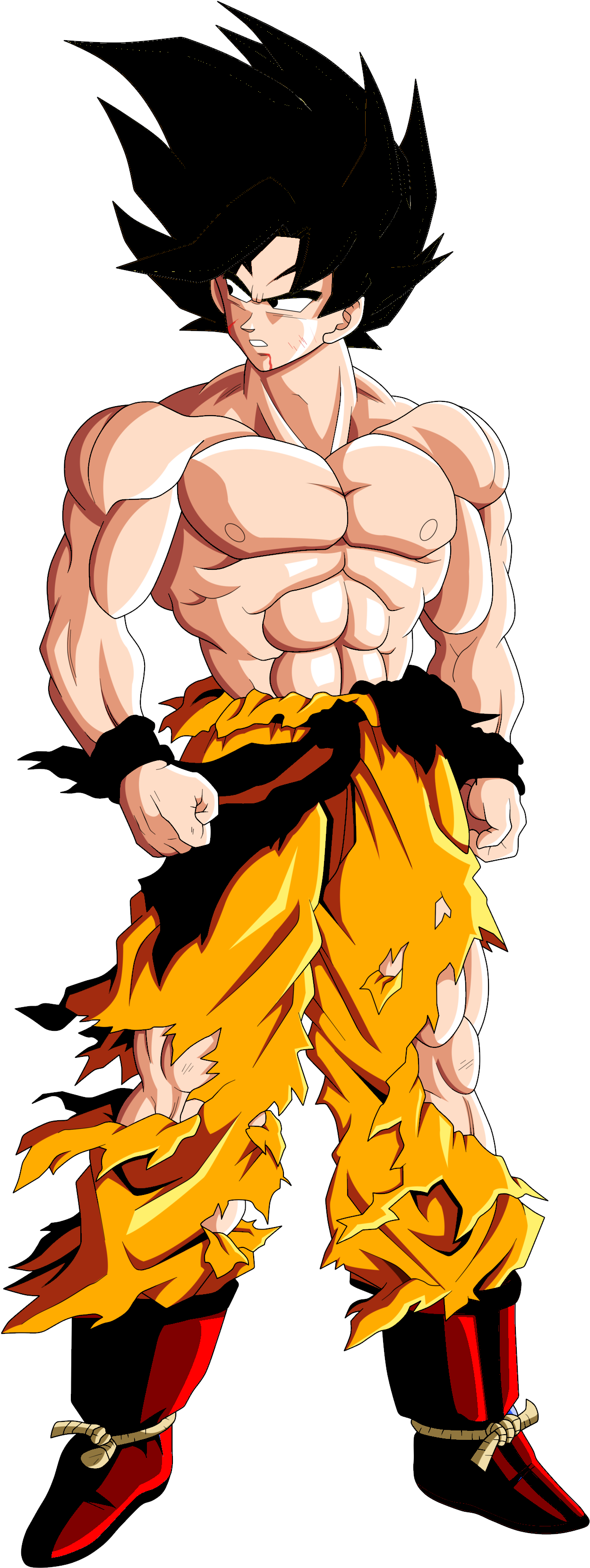 Tyranitar Wiki - Goku Super Sayajin 1 (1280x3338), Png Download
