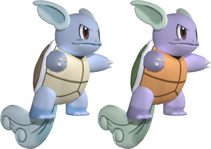 Download Zip Archive - Wartortle 3d Pokemon (750x650), Png Download
