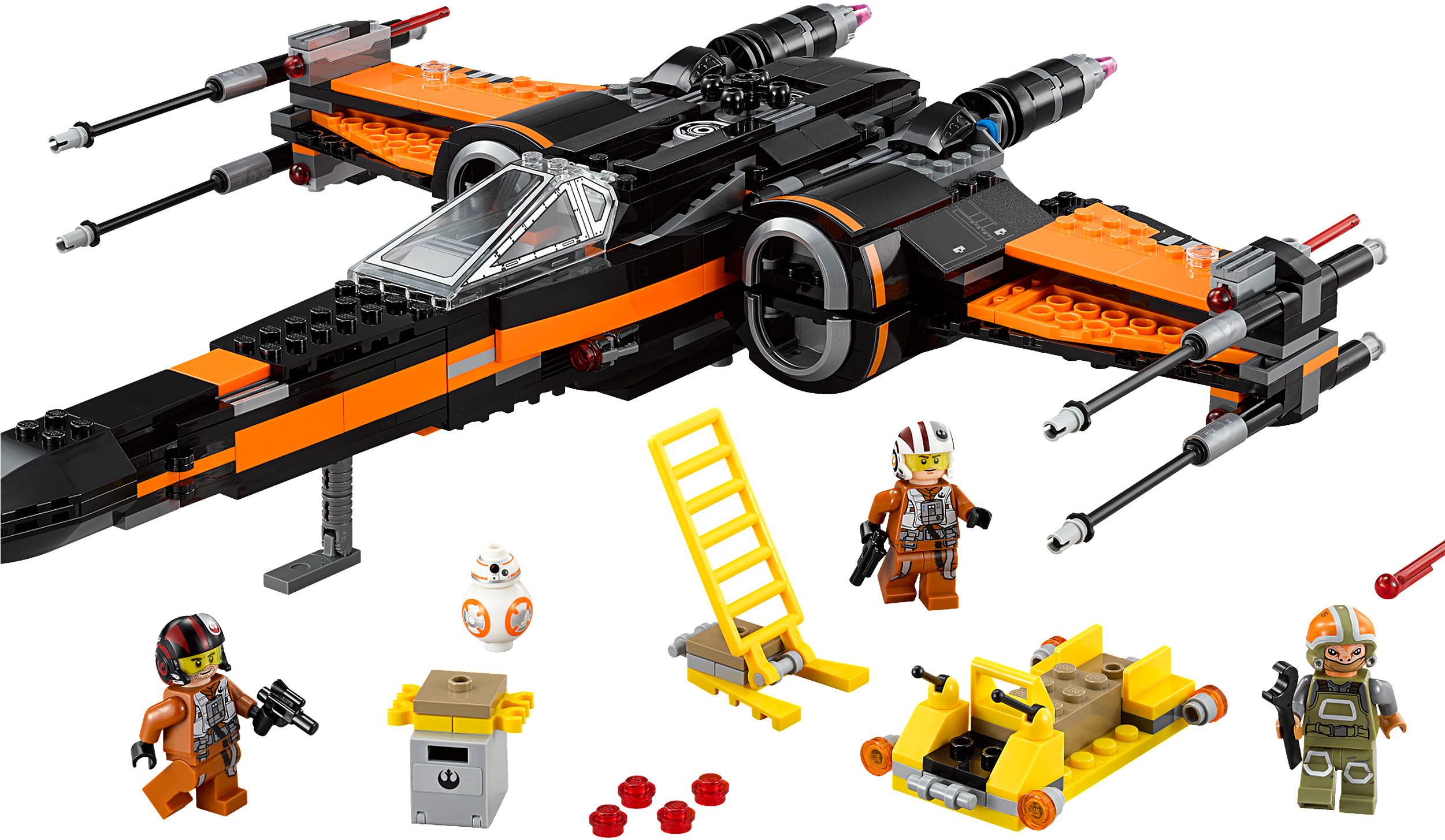 “step Into The Action Of Star Wars - Lego 75102 Poe's X-wing Fighter (2500x2500), Png Download