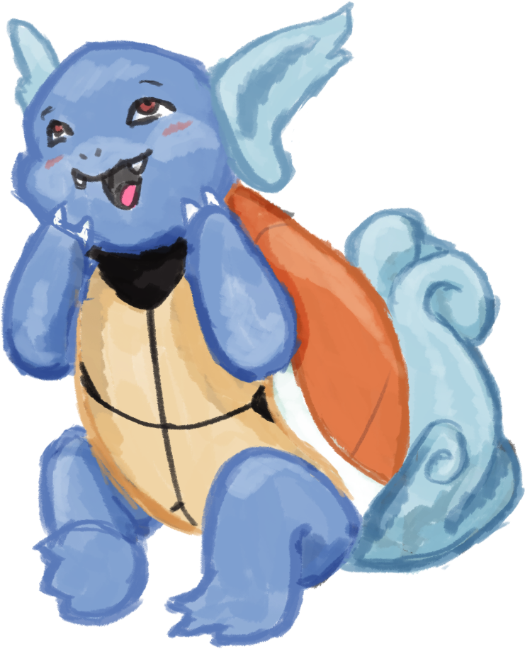 Wartortle 572 Kb - Blushing Wartortle (1200x1080), Png Download