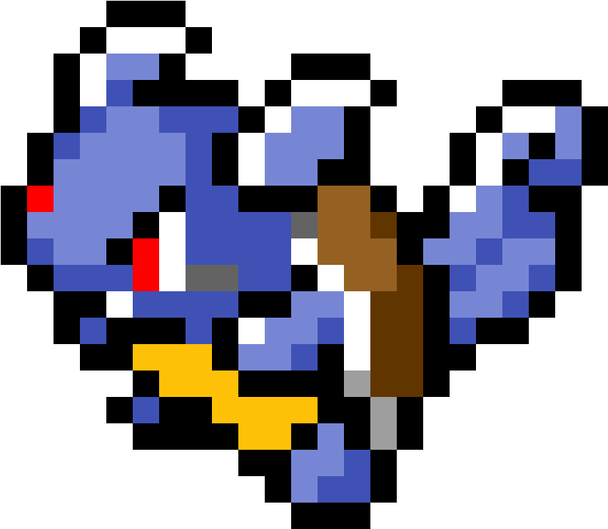 Wartortle - Pixel Art Wartortle (1184x1184), Png Download