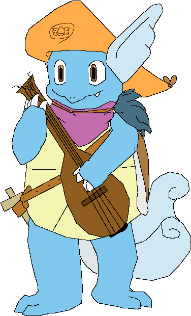A Wartortle Bard - Cartoon (500x667), Png Download