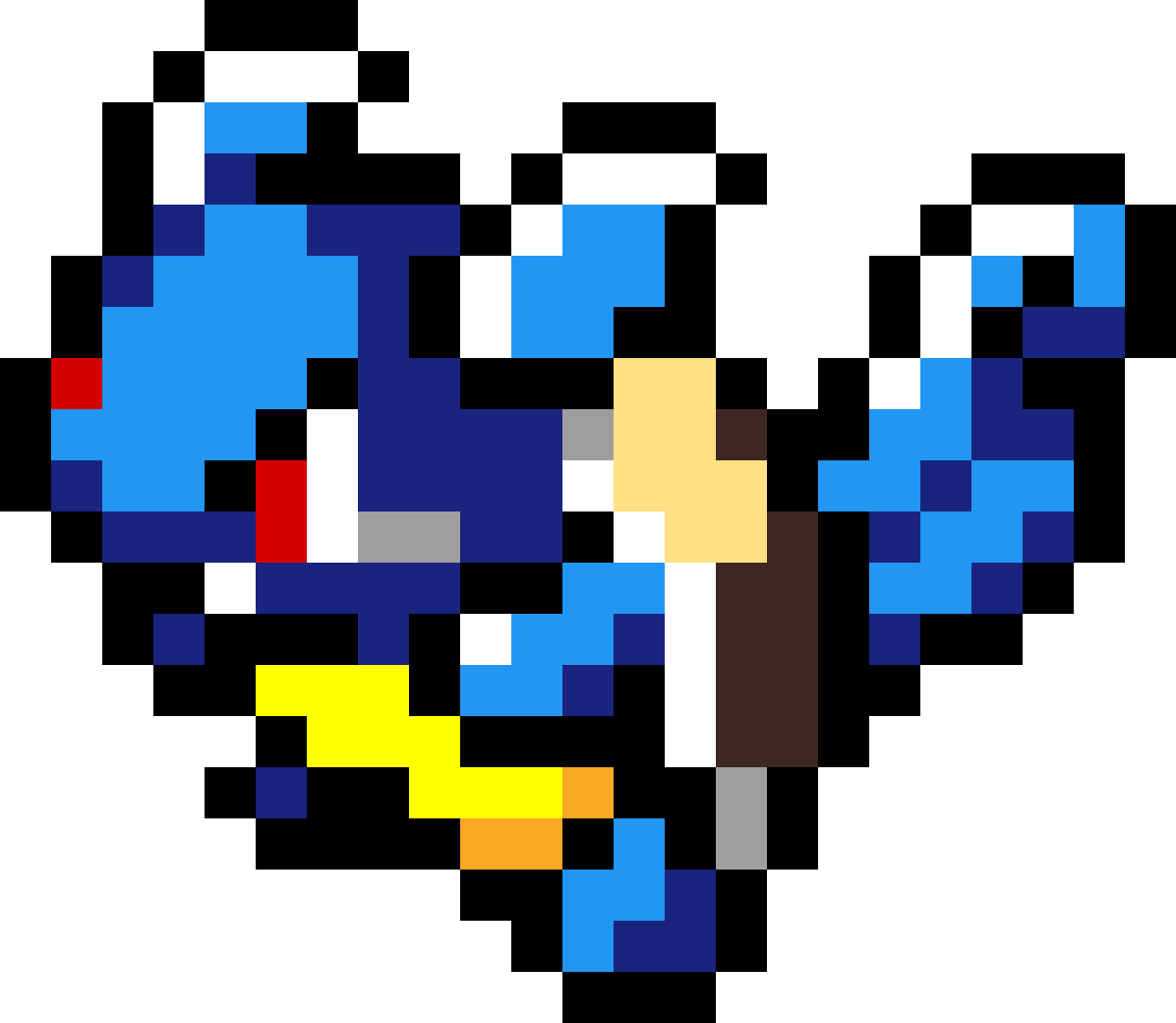 Wartortle - Pokemon Pixel Art Wartortle (1196x1040), Png Download