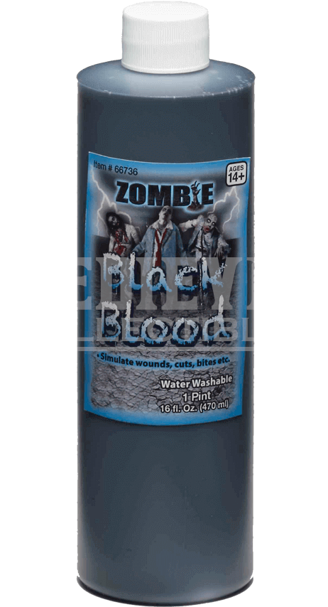 Pint Of Zombie Black Blood - Zombie Black Blood Pint - Black - 16 Oz. (869x869), Png Download