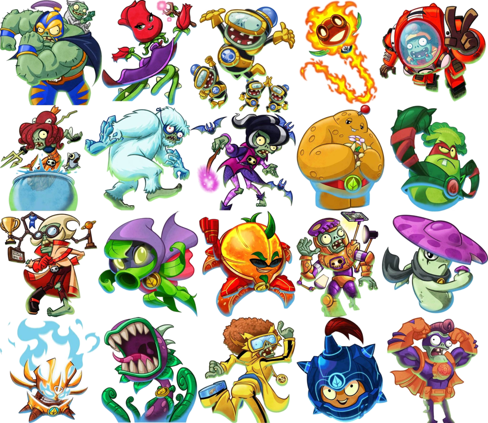 This Is The Gallery For Plants Vs - Dibujos De Plantas Vs Zombies Heroes (1000x868), Png Download