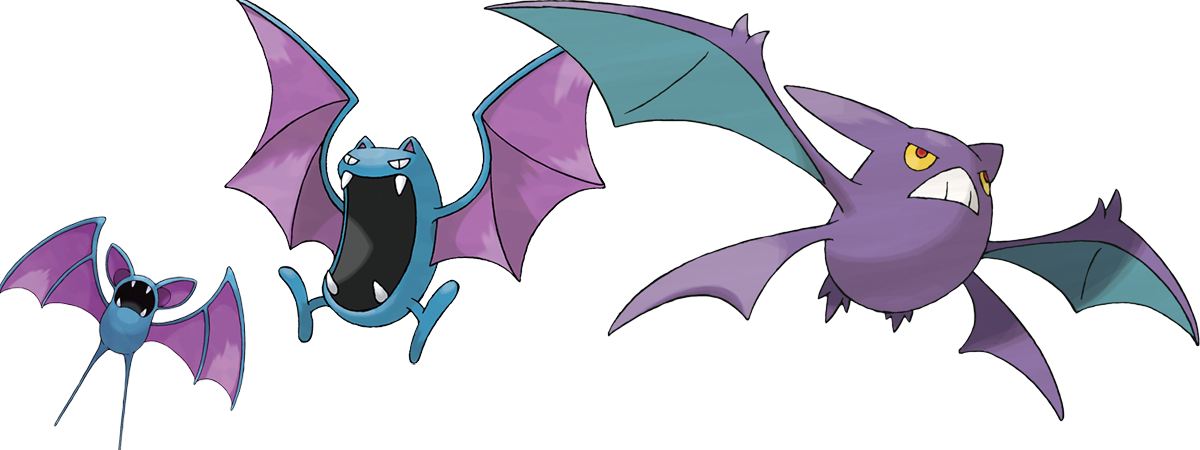 Zubat, Golbat Y Crobat - Lno Anime Pokemon Golbat Nano Block Diamond Mini Building (1200x450), Png Download