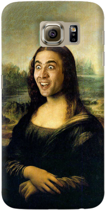 Nicolas Cage Samsung Galaxy S6 Case - Mona Lisa Troll Face (282x480), Png Download