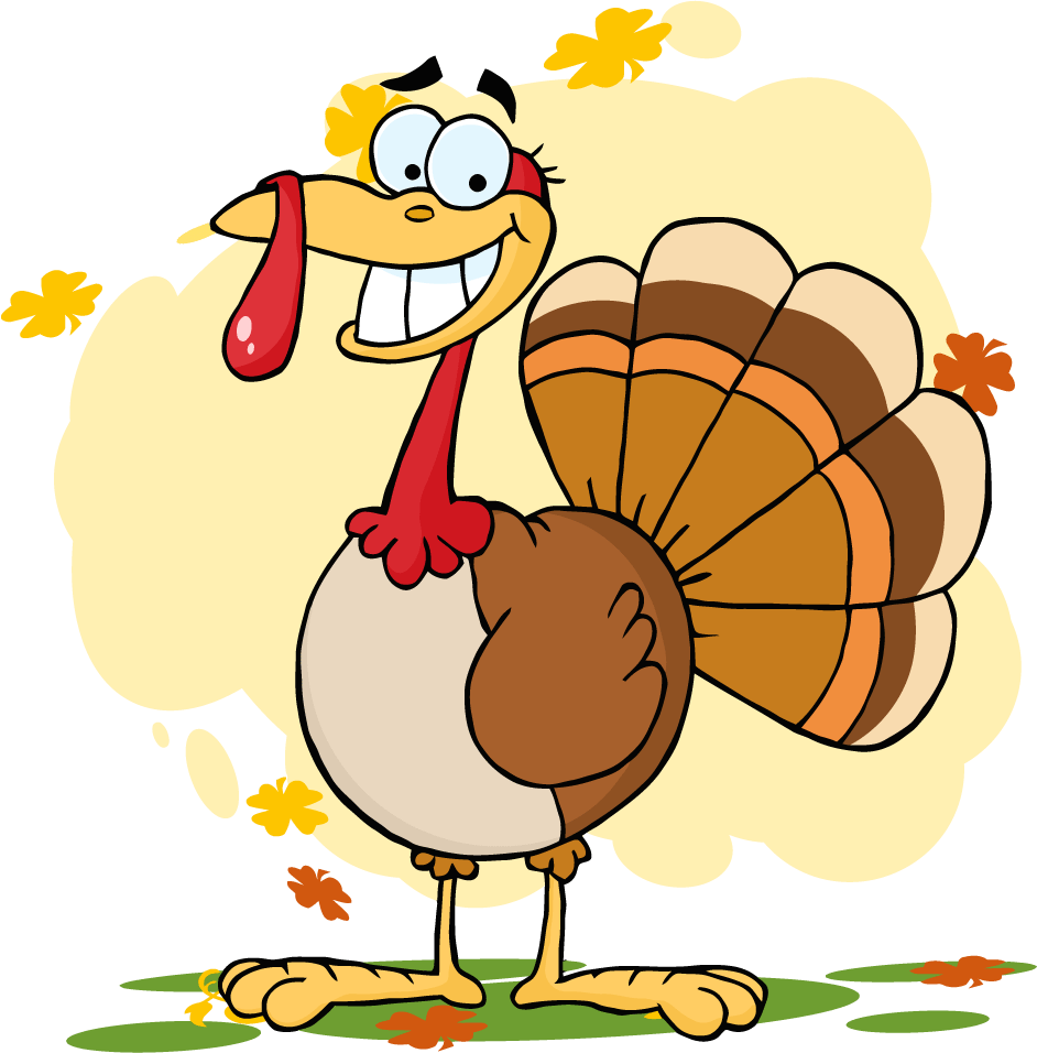 Thankful For A Hearing Loss - Turkey Cartoon (942x956), Png Download