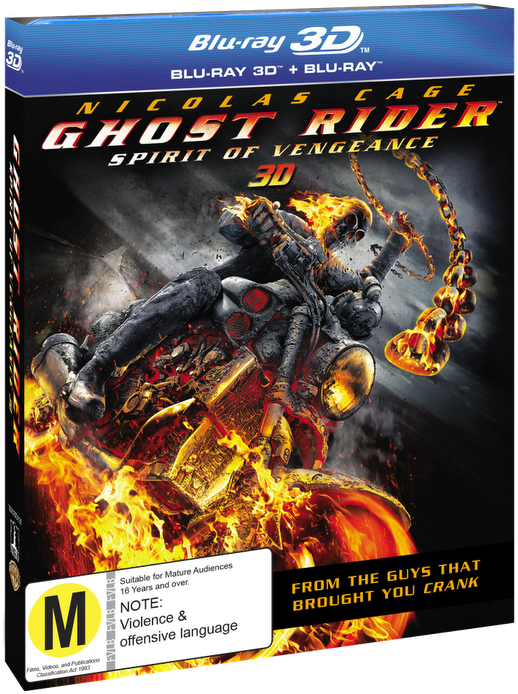 Nicolas Cage Is Back As Johnny Blaze, Who's Struggling - Ghost Rider Spirit Of Vengeance (641x800), Png Download