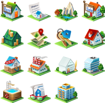 Real Estate Icon Pack By Iconspedia - Real Estate Icon Pack (368x368), Png Download