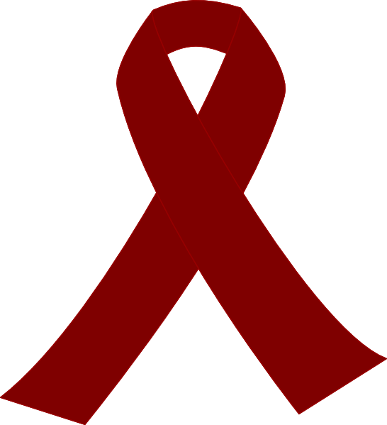 Red Cancer Ribbon Png (546x599), Png Download