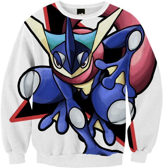 Greninja Sweatshirt $85 - Greninja (558x588), Png Download