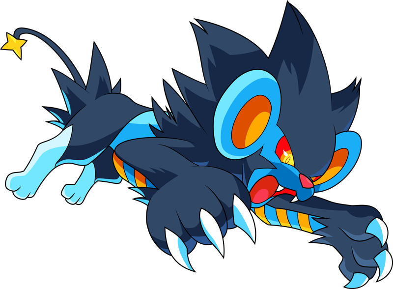 Shiny Luxray Pokédex - Luxray Pokemon (800x588), Png Download