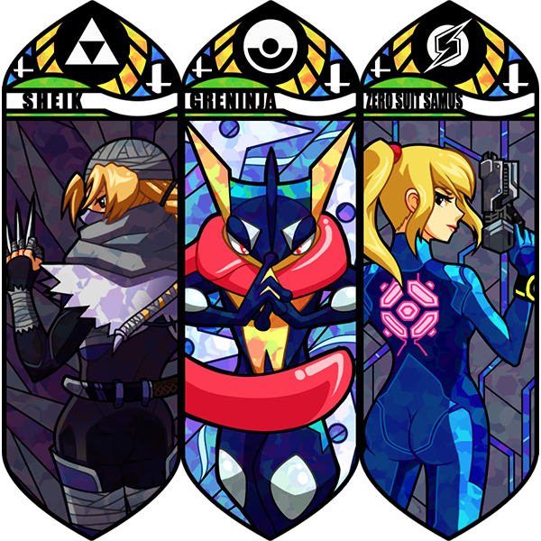 🎃 𝙌𝙐𝘼𝙎𝙎𝙄𝙃𝙊𝙇𝙇𝙄𝘾 👻 On Twitter - Greninja And Zero Suit Samus (600x600), Png Download