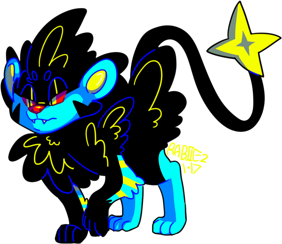 Luxury Luxray' - Cartoon (1012x913), Png Download