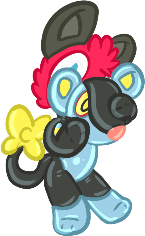 A Crosscheck Fox Gets Into A Luxray - Illustration (489x770), Png Download