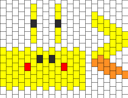 3d Pikachu Bead Pattern - Visual Arts (441x337), Png Download