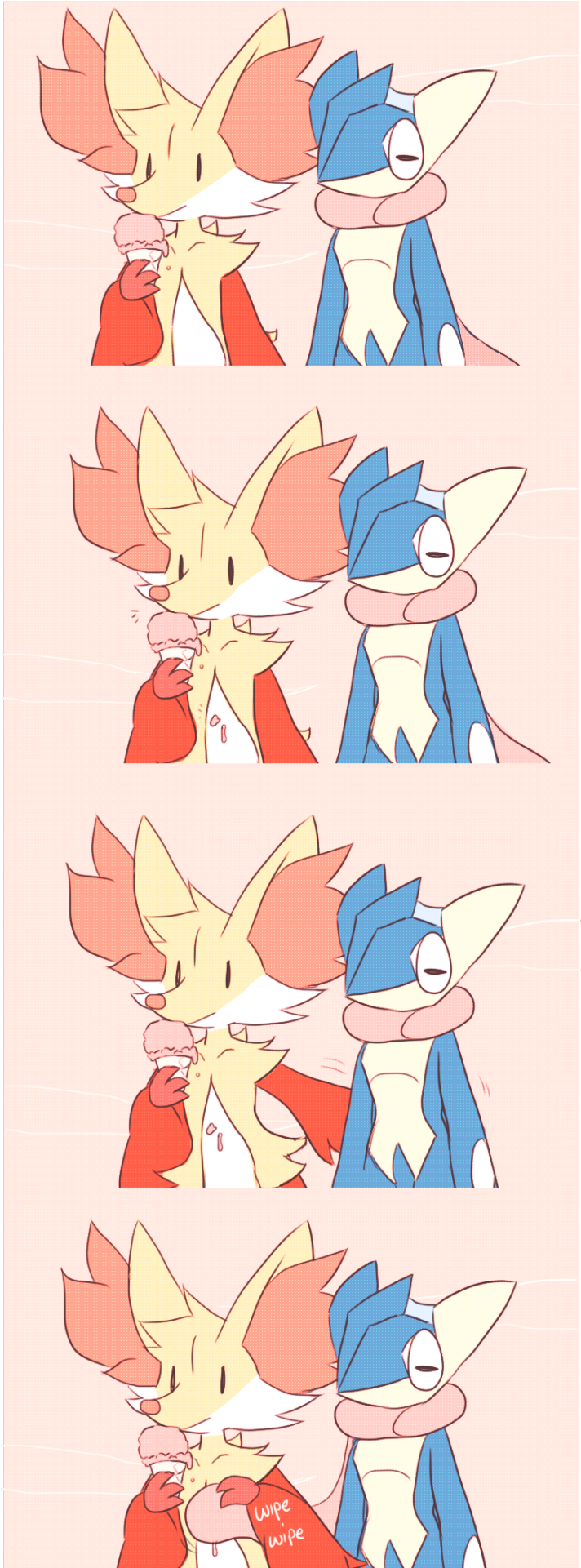 Pokemon Braixen X Greninja (1177x1920), Png Download