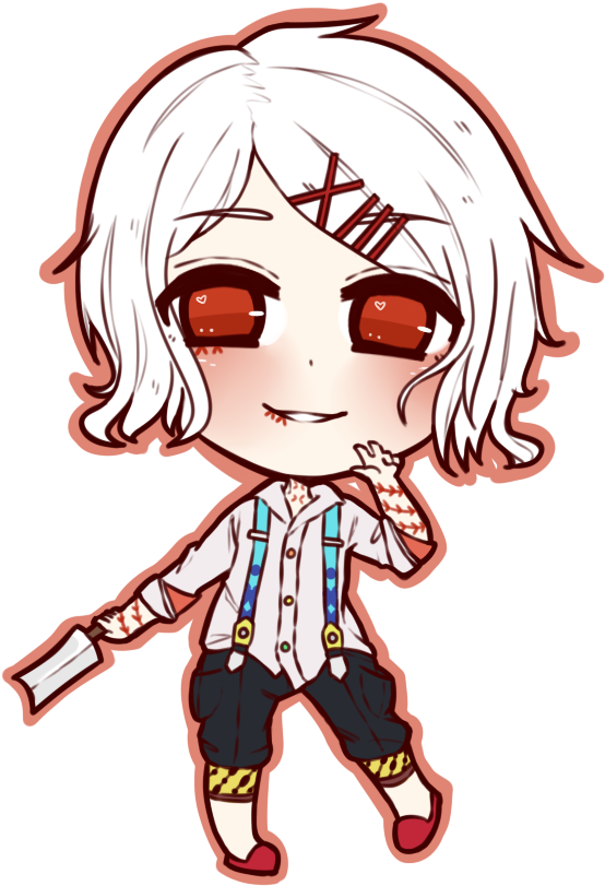 Clipart Freeuse Juuzou By Jasmiass On Deviantart - Tokyo Ghoul Sticker (625x875), Png Download