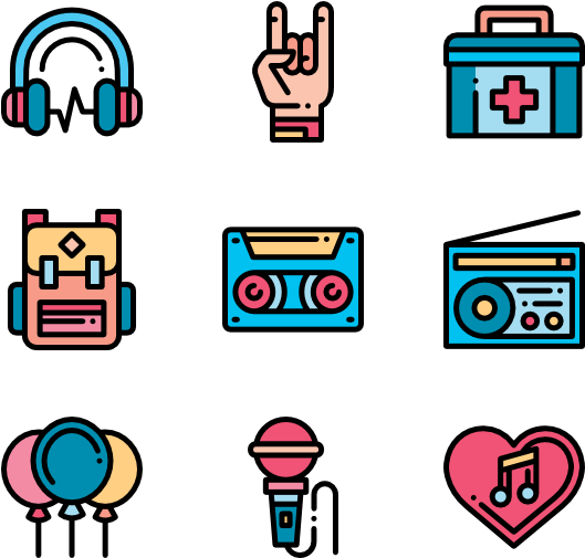 Image Freeuse Download Concert Icon Packs Svg Psd Png - Web Design Icons (600x564), Png Download
