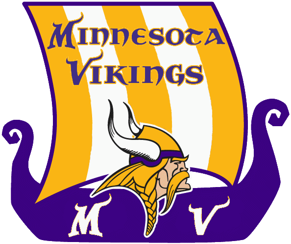 Minnesota Vikings Drakkar Logo By Josuemental On Deviantart - Minnesota Vikings Applique Banner Flag (594x497), Png Download