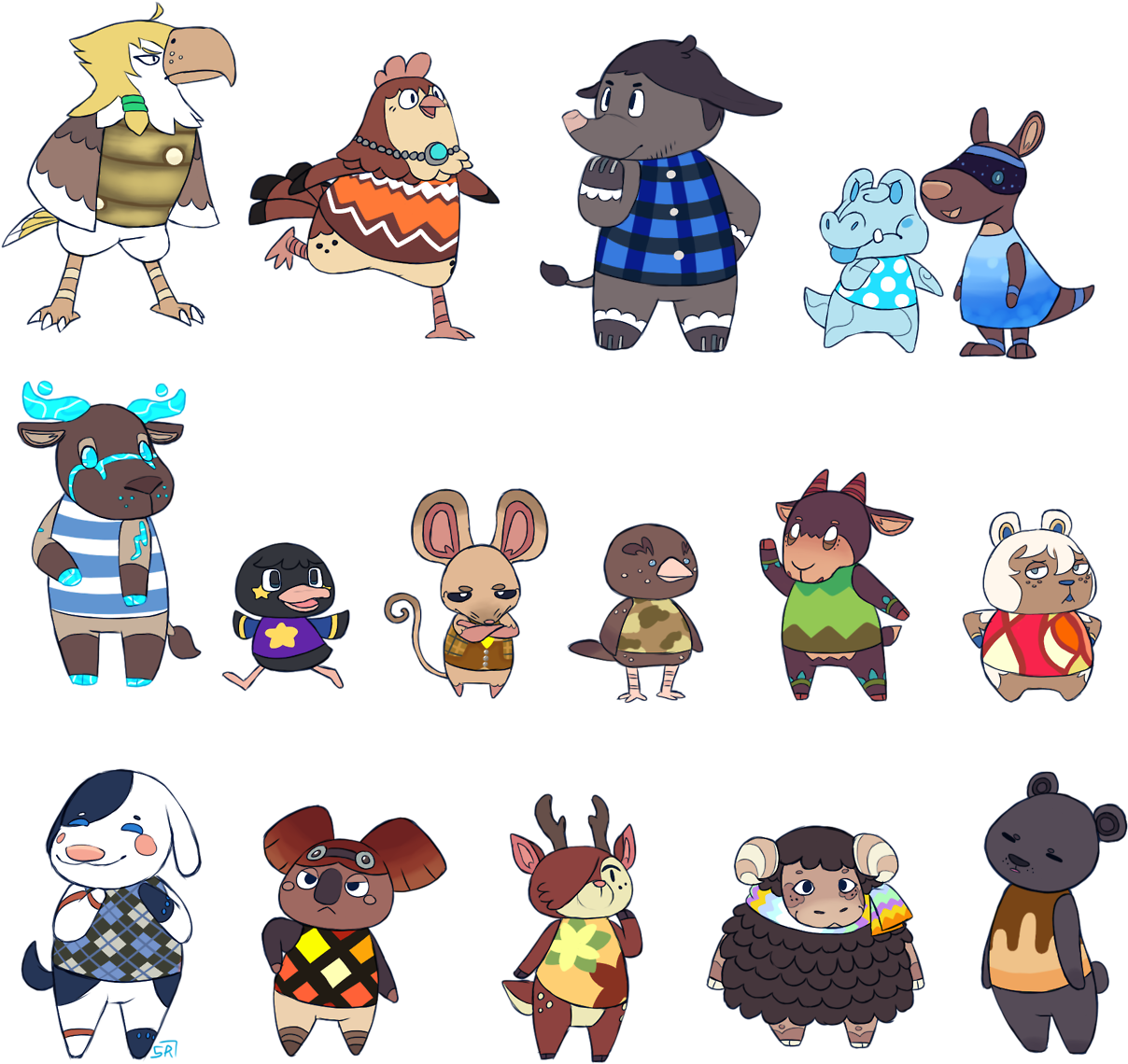Have Been In An Animal Crossing Mood Recently, So I - Cartoon (1280x1178), Png Download