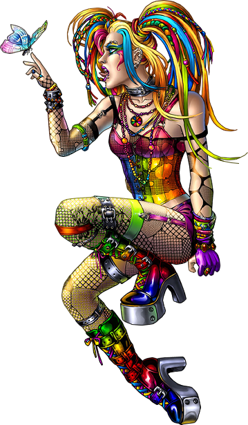 Rainbow-goth - Dc Universe Delirium (359x615), Png Download