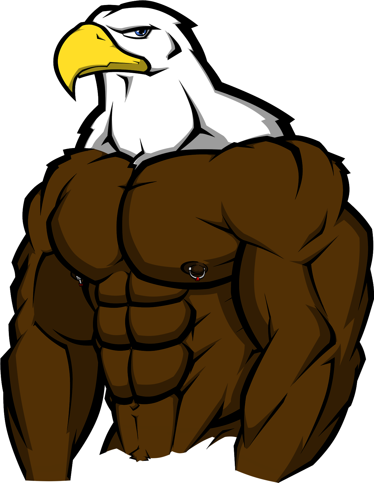 Muscle Bird Of Prey By Wolfoxokamichan - Buff Eagle (1581x1700), Png Download