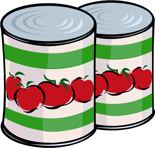 Gca Canned Food Drive - Clip Art Canned Food (520x521), Png Download