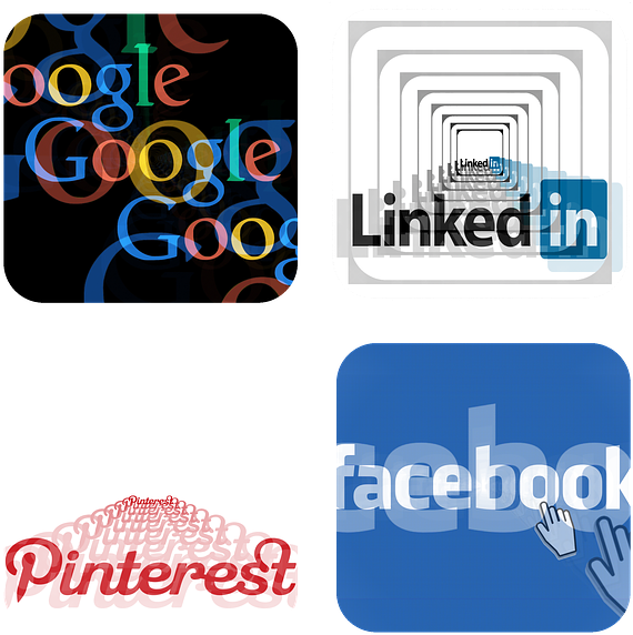 Social Media, Google, Linked In, Pinterest, Facebook - Linkedin (640x640), Png Download