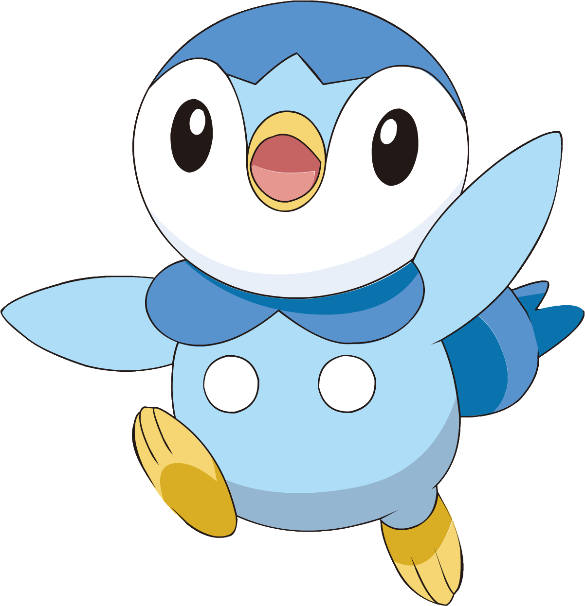 Anime Boy Clipart Goth - Piplup Pokemon (1202x1247), Png Download