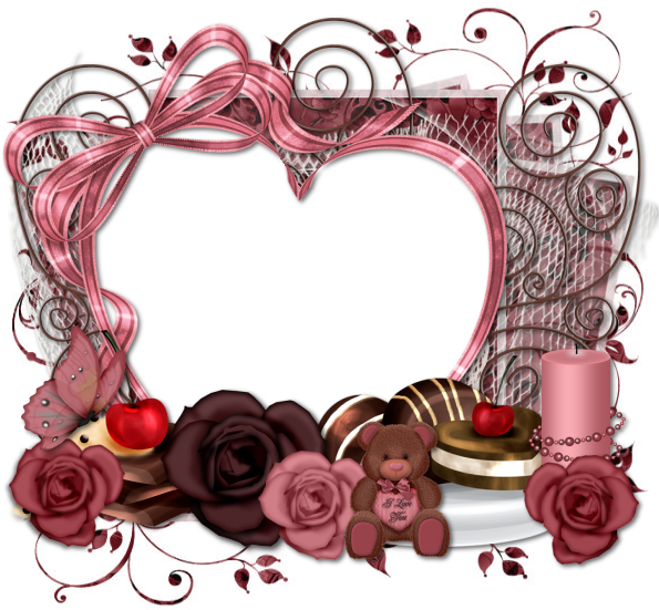Gothic Clipart Christmas - Love Borders And Frames Png (600x570), Png Download