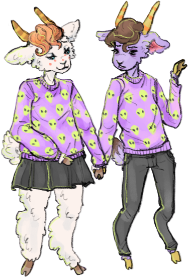 They Keep Wearing The Same Clothing, I Think They're - Cartoon (409x600), Png Download