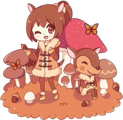 32 Images About Acnl On We Heart It - Fauna Animal Crossing Fan Art (500x500), Png Download