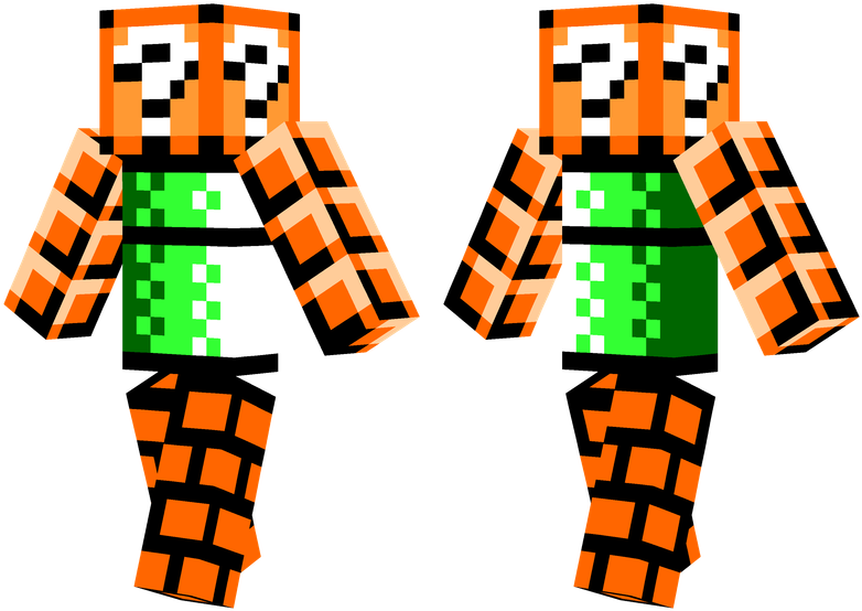 Super Mario Block - Minecraft Mario Block Skin (804x576), Png Download