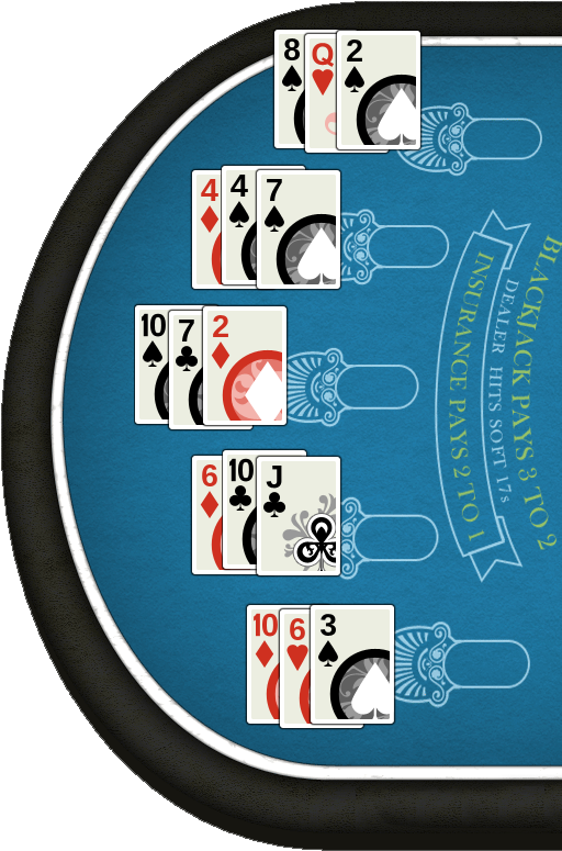 A Table Where All Players Have Been Dealt Three Cards - Playing Card (519x783), Png Download