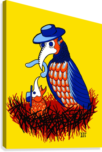 Plague Doctor Birds Canvas Print - Plague Doctor Bird (345x511), Png Download