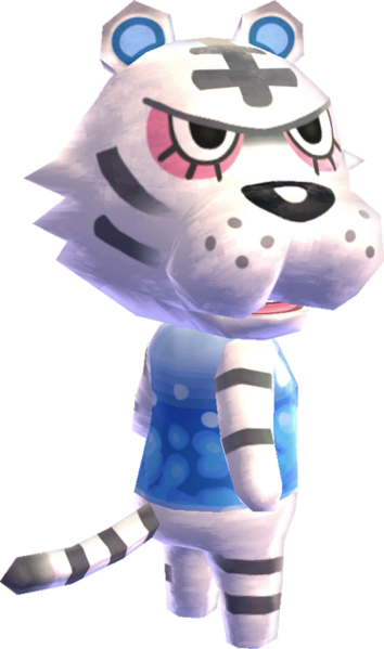 Animal Crossing Turned 15 - Animal Crossing Tiger (354x599), Png Download