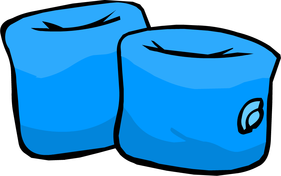 Blue Water Wings Icon - Swimming Armbands Clipart (941x589), Png Download
