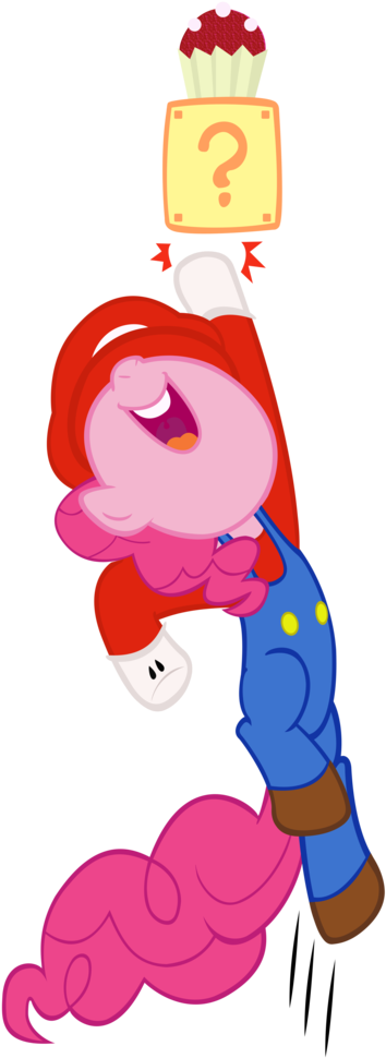 Spikesmustache, Block, Cosplay, Crossover, Cupcake, - Super Mario Pinkie Pie (410x1024), Png Download