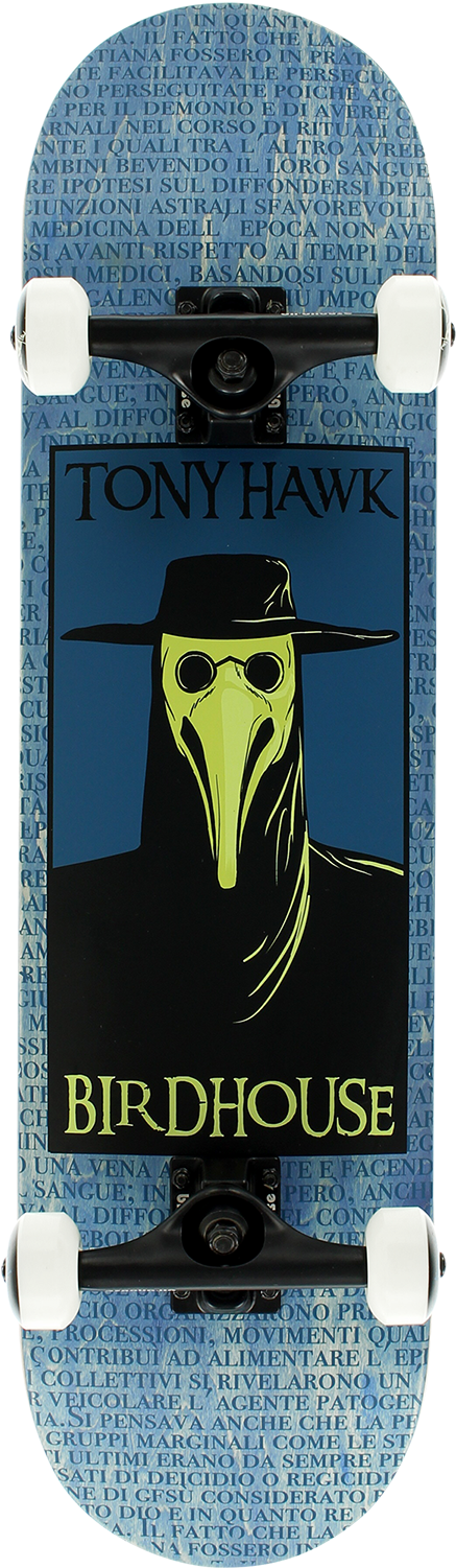 Birdhouse High-grade Plague Doctor 8" Complete Skateboard - Birdhouse Plague Doctor Skateboard - 8" (1500x1500), Png Download