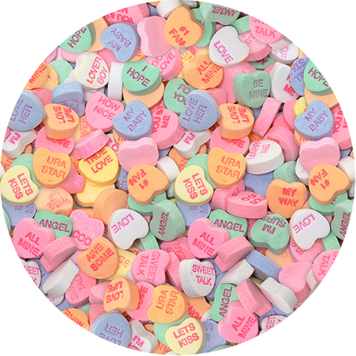 Conversation Hearts Candy, Small - Conversation Hearts Candy (500x500), Png Download